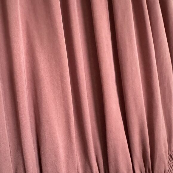 Naked ZEBRA Off Shoulder Smocked Sz M /L Rose Ash Summer Boho Dress - Picture 12 of 16